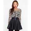 Motel Strawberry PU Skirt Dress in Black with