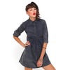 Motel Tinkerbell Shirt Dress in Black Denim