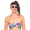 Motel Twister Bandeau Bikini Top in Black