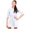 Motel Verve Smock Dress in Grey Wash Denim