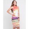 Motel Zoe Bodycon Midi Dress in New World Print