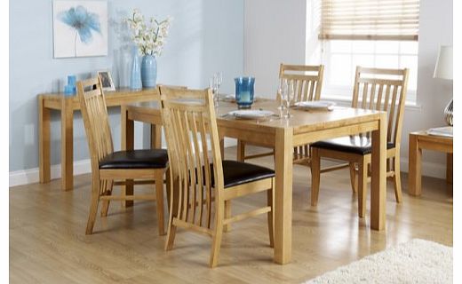 Evelyn Dining Set in Natural Oak