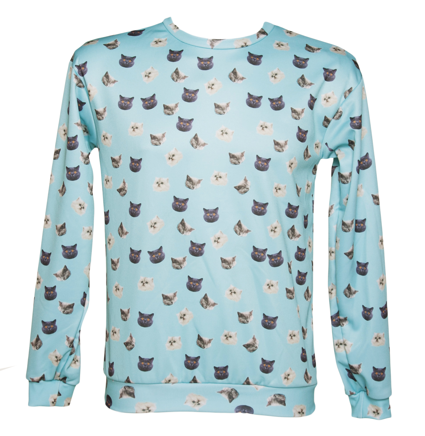 Unisex All Over Kitties Print Jumper from Mr