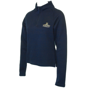 Mudskipper Ladies Mudskipper Eyes Print 1/4 Zip Sweat. Navy