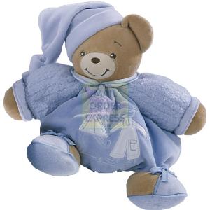 Kaloo Medium Blue Velour Chubby Bear