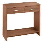 2 drawer Console, Walnut Effect