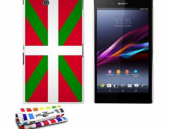 GENUINE Extra-Slim rigid White Case Flag Basque country By MUZZANO for SONY XPERIA Z ULTRA