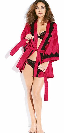 Satin And Lace Kimono