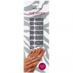 . NAIL WRAPS - WHITE LEOPARD (24 WRAPS)