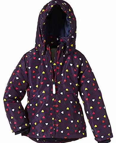 Girls 13108055 Mello Mini Jacket Small Heart 414 Ger Jacket, Multicoloured (Peacoat), 6 Years (Manufacturer Size: 116)