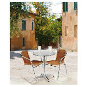 Metal & Rattan Effect Cafe Set