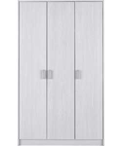 3 Door Wardrobe - White