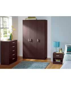 3-Piece 3 Door Wardrobe Package - Wenge