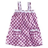 Girls strappy dress by vertbaudet checked 4y