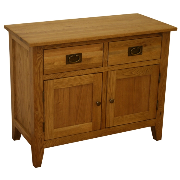 natasha Solid Oak 2 Door 2 Drawer Sideboard