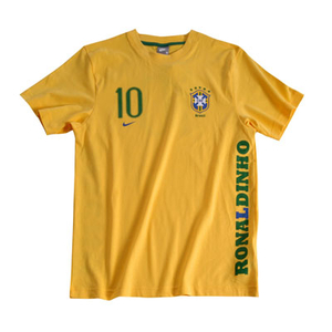 Nike 08-09 Brazil Ronaldinho T-Shirt (yellow) - Kids