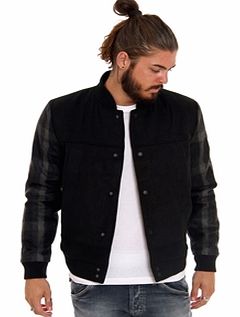 Contrast Sleeve Bomber Jacket