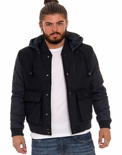 Hooded Contrast Bomber Jacket