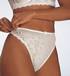 Jacquard satin thong