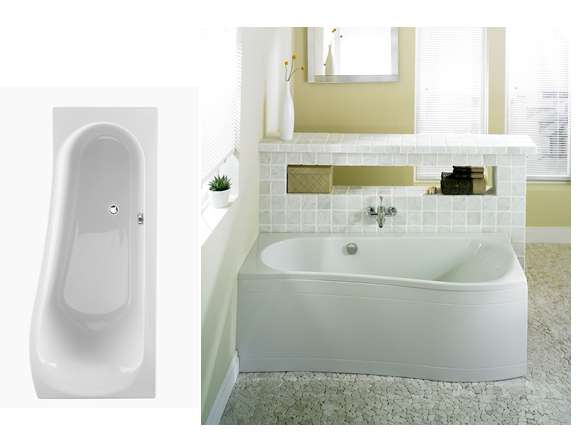 Bath 1700x700mm Space saver Left