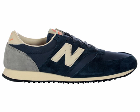 420 Navy Nylon/Suede Trainers