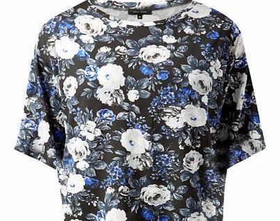 Black Floral Print T-Shirt 3258532