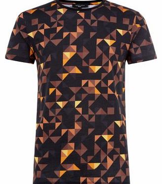 Black Geo Print T-Shirt 3215733