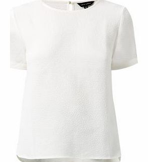 Cream Crepe Bobble Textured T-Shirt 3272180