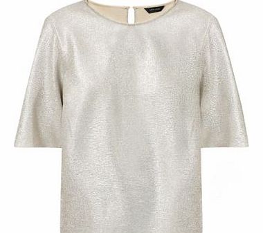 Shell Pink Crepe Metallic Foil T-Shirt 3231365