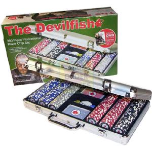 Devilfish Poker 300 Piece Chip Set Aluminium Box Set