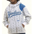 NYY Junior AOP Hoody White