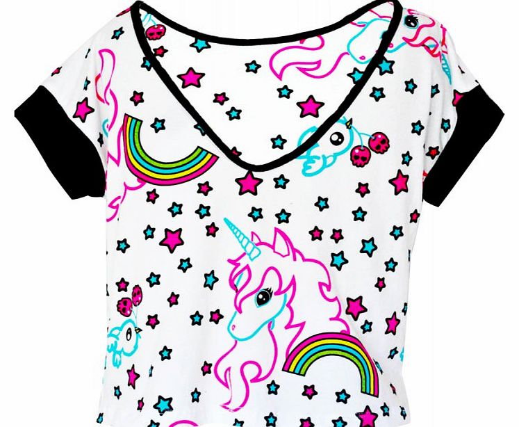 Fantasize Unicorn Crop T-Shirt