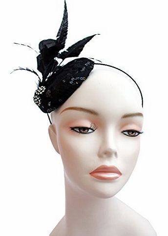 Fern Black Fascinator