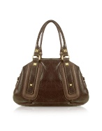 Trendy - Coffee Calf Leather Bowler Bag