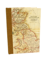 A6 Recycled Map Notebook - smart handy little