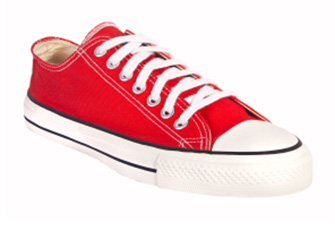 Nigel`s Eco Store Red Organic Low Cut Sneakers