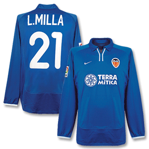 00-01 Valencia 3rd L/S Shirt + L. Milla No. 21 +