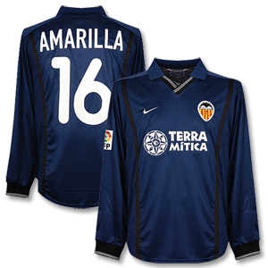 00-01 Valencia Away L/S Shirt + Amarilla No. 16