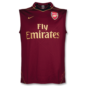 07-08 Arsenal Sleeveless Training Top - Redcurrant