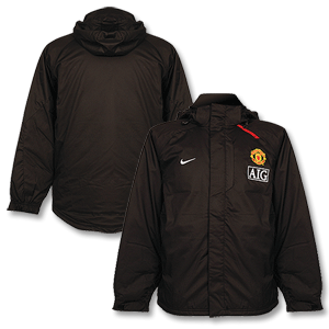 07-08 Man Utd Medium Fill Jacket - Black/White