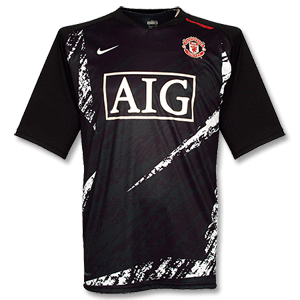 07-08 Man Utd Pre Match Top S/S - Black