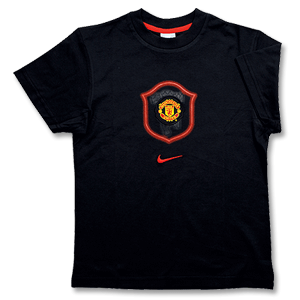 07-08 Man Utd S/S Tee - Boys - Black