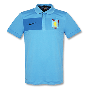 09-10 Aston Villa Travel Polo - Blue