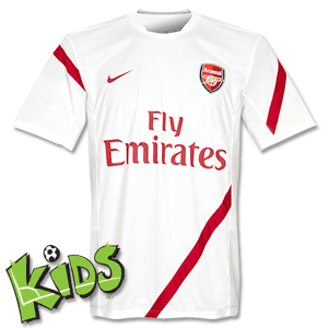 11-12 Arsenal S/S Training Top - White - Boys