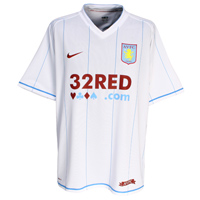 Aston Villa Away Shirt 2007/08 with Agbonlahor