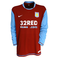 Aston Villa Home Shirt 2007/08 with Agbonlahor