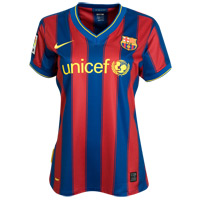 Barcelona Home Shirt 2009/10 - WOMENS - Red/Blue.