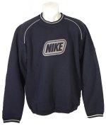 Crew Neck Logo Sweatshirt Blue Size Large