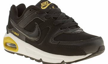 kids nike black & white air max command boys