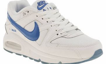 kids nike white & blue air max command boys